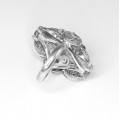 opulent inel din argint filigranat. manufactura de atelier polonez